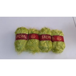 Aldemir Saçak Fıstık Yeşili 4 Yumak (4 x 250gr) 1000gr Aldemir Saçak Fıstık Yeşili 4 Yumak (4 x 250gr) 1000gr