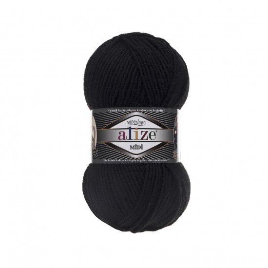 Alize Superlana Midi 60 Siyah Alize Superlana Midi 60 Siyah