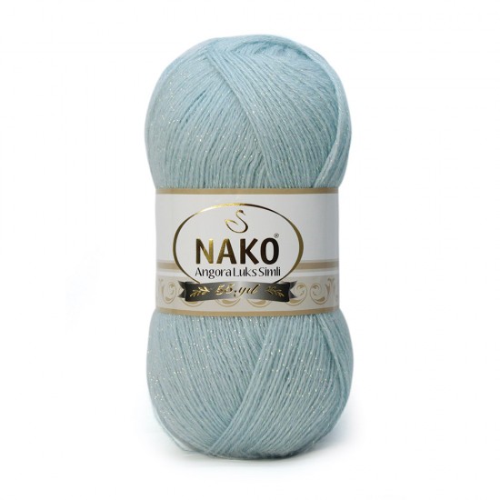 Nako Angora Luks Simli 10471SE Saraylı Mint Nako Angora Luks Simli 10471SE Saraylı Mint
