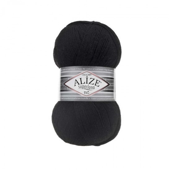 Alize Superlana Tığ 60 Siyah