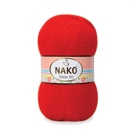 Nako Bebe 100 Alev Kırmızı 207 Nako Bebe 100 Alev Kırmızı 207